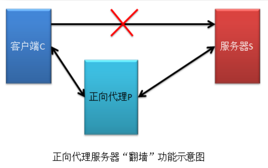正向代理与反向代理示意图